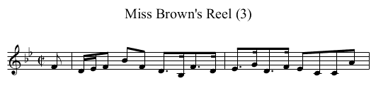 Miss Brown's Reel (3) - staff notation
