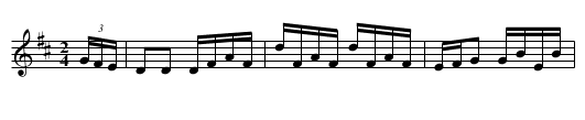 Miss Brown's Reel - staff notation