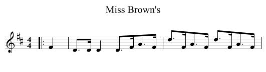 Miss Brown's - staff notation