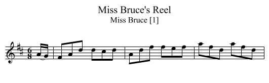 Miss Bruce's Reel - staff notation