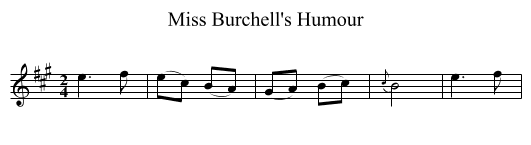 Miss Burchell's Humour - staff notation