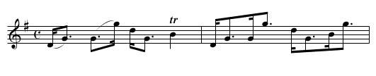 Miss Burnet's Reel - staff notation