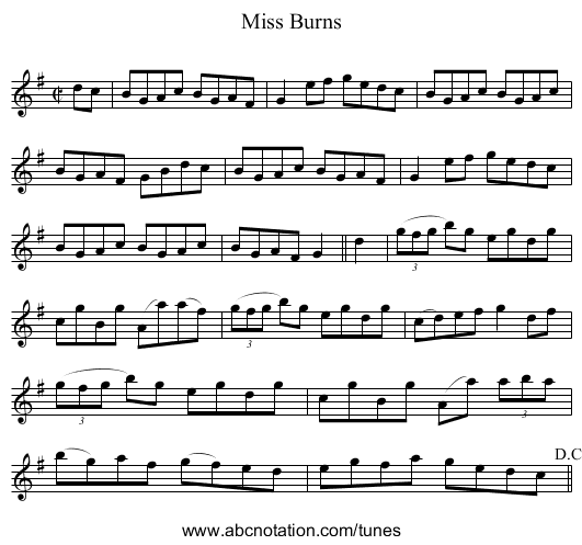 Miss Burns - staff notation