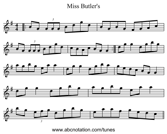 Miss Butler's - staff notation