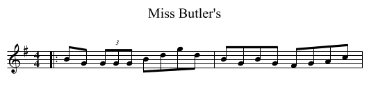 Miss Butler's - staff notation