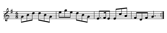 Miss Butt’s Favorite - staff notation