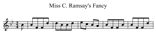 Miss C. Ramsay's Fancy - staff notation