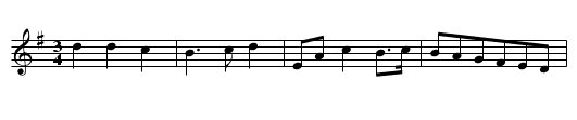 Miss Callander's Minuet. - staff notation