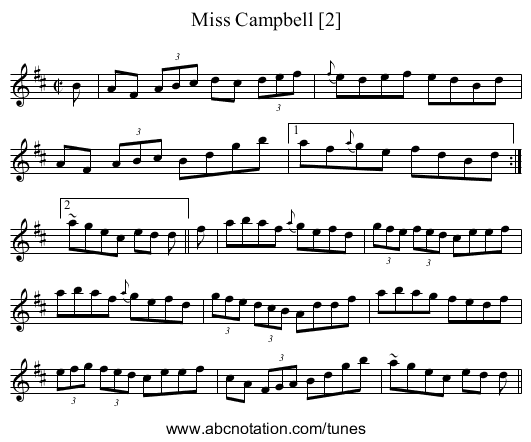Miss Campbell [2] - staff notation