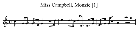 Miss Campbell, Monzie [1] - staff notation