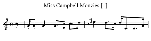 Miss Campbell Monzies [1] - staff notation