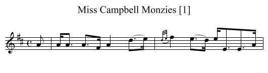Miss Campbell Monzies [1] - staff notation