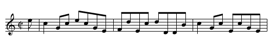Miss Campbell of Monzie [2] - staff notation