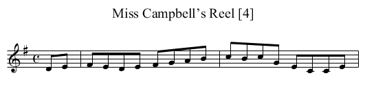 Miss Campbell’s Reel [4] - staff notation