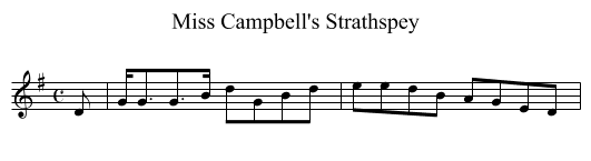 Miss Campbell's Strathspey - staff notation