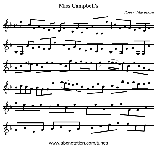 Miss Campbell's - staff notation