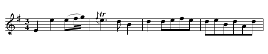 Miss Carmichael's Minuet - staff notation