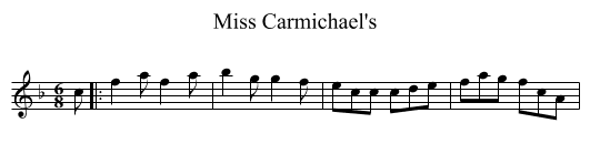 Miss Carmichael's - staff notation