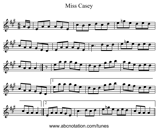 Miss Casey - staff notation