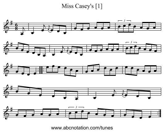 Miss Casey's [1] - staff notation