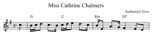 Miss Cathrine Chalmers - staff notation