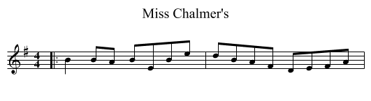 Miss Chalmer's - staff notation