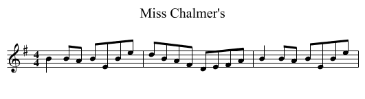 Miss Chalmer's - staff notation