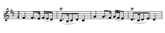 Miss Charlote Ker’s Minuet - staff notation