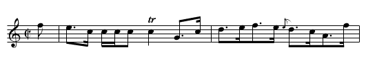 Miss Charlotte Dundas's Reel - staff notation