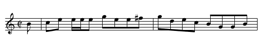 Miss Charlotte Grey of Backworth's Reel - staff notation