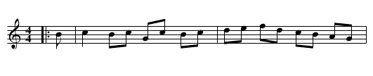 Miss Christie of Durrie - staff notation