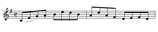 Miss Clerk of Penny-Cuick's Reel - staff notation