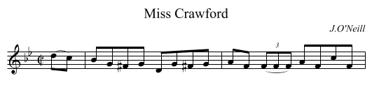 Miss Crawford - staff notation