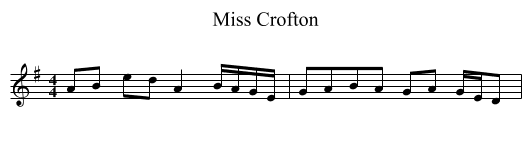 Miss Crofton - staff notation