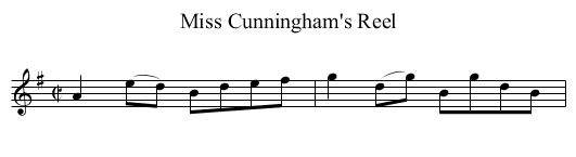 Miss Cunningham's Reel - staff notation