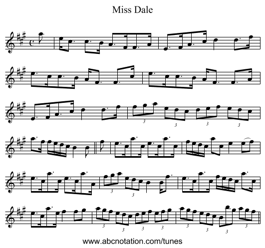 Miss Dale - staff notation