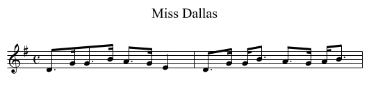 Miss Dallas - staff notation