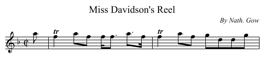 Miss Davidson's Reel - staff notation