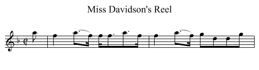 Miss Davidson's Reel - staff notation