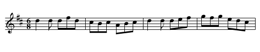 Miss Davisons Fancy - staff notation