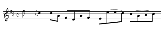 Miss Devereux Reel - staff notation