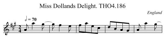 Miss Dollands Delight. THO4.186 - staff notation