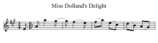 Miss Dolland's Delight - staff notation