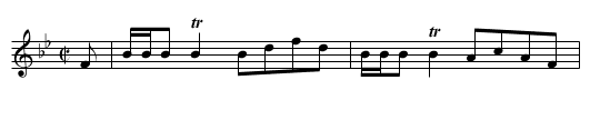 Miss Douglas of Brigton’s - staff notation