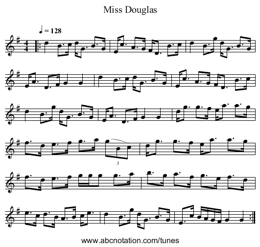 Miss Douglas - staff notation