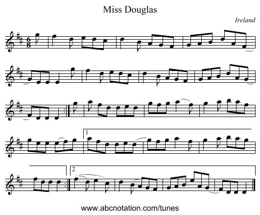 Miss Douglas - staff notation