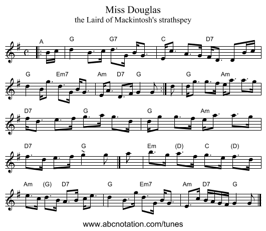 Miss Douglas - staff notation