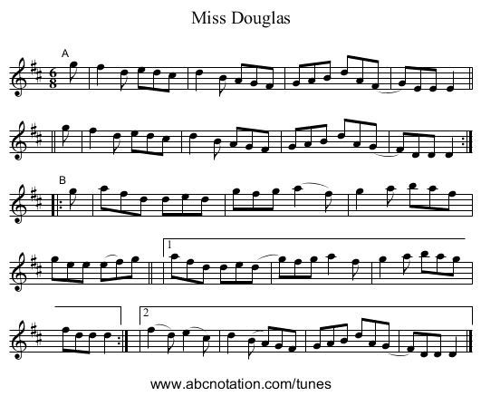 Miss Douglas - staff notation