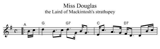 Miss Douglas - staff notation