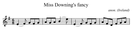 Miss Downing's fancy - staff notation
